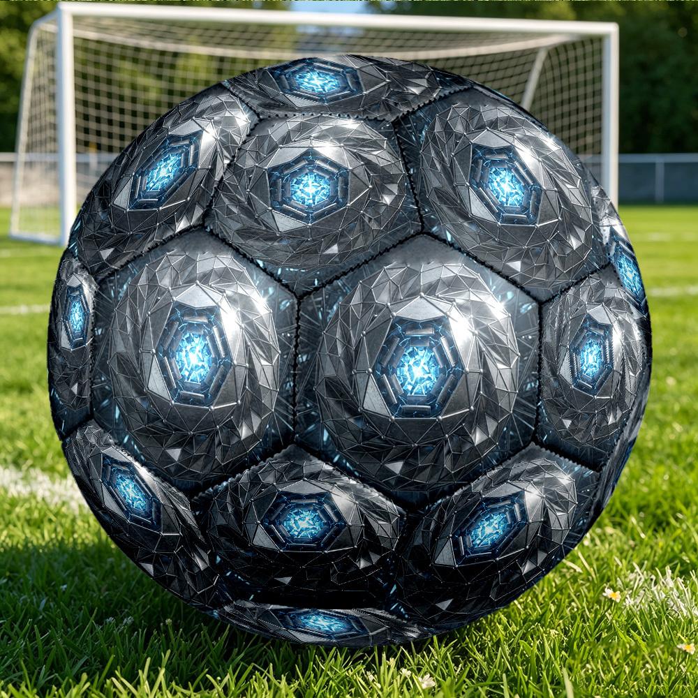 1pc Geometric Sphere Themed Soccer Ball, Size 5, Lightweight PVC Material, Outdoor Training Soccer Ball Gift. q62293