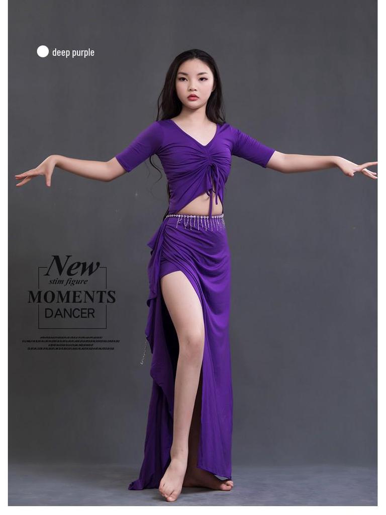 Ensemble de Danse du Ventre Modal Grande Taille: Costume de Performance Minceur Automne/Hiver