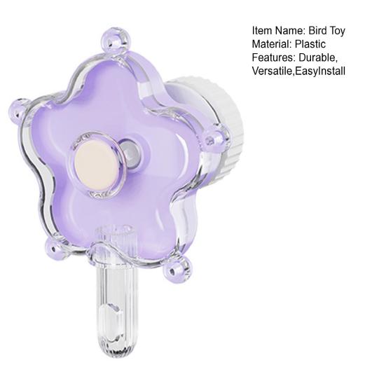 Parrot Foraging Spin Toy 360 Degrees Rotating Food Dispenser with Adjustable Portions Chew Safe