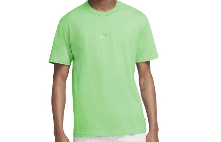 

Nike T Shirts Men s Green Crew Neck Moderate Straight Fit DB3194-390 XL