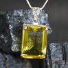 Natural Yellow topaz 925 Sterling Silver Pendant Emerald 96.35 Certified Gems my-398-k