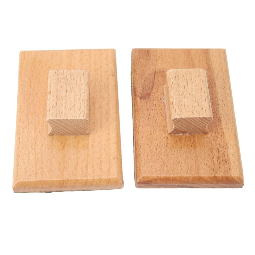 1 Pair Musical Sand Block 10x6cm Wooden Instrument Music Toy for Playing Performance