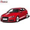 5PCS Universal Car Styling Side Skirts Hood Rearview Mirrors Decorative Auto Body Racing Sports Decals Car DIY Stripe Sticker