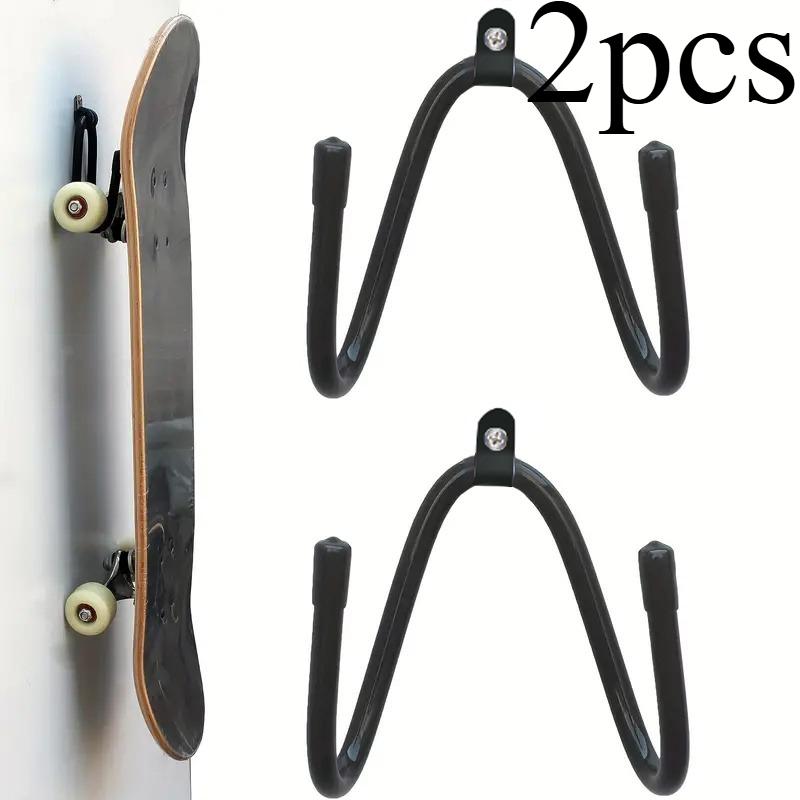 2pcs, Multi-purpose Suspension Storage Bracket, Adjustable, Hooks Suitable for Skateboards, Guitars, Longboards, Sled Boards, Easy To Install and Use