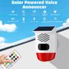 Rechargeable Solar Alarm Multifunctional Solar Charging Alarm Security Alarm Siren Garage Security
