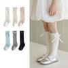 6 Pairs Girls Spring Autumn Long Tube Socks Cute Bow Princess Knee High Socks For Kids Baby JK Uniform 0-12 Years