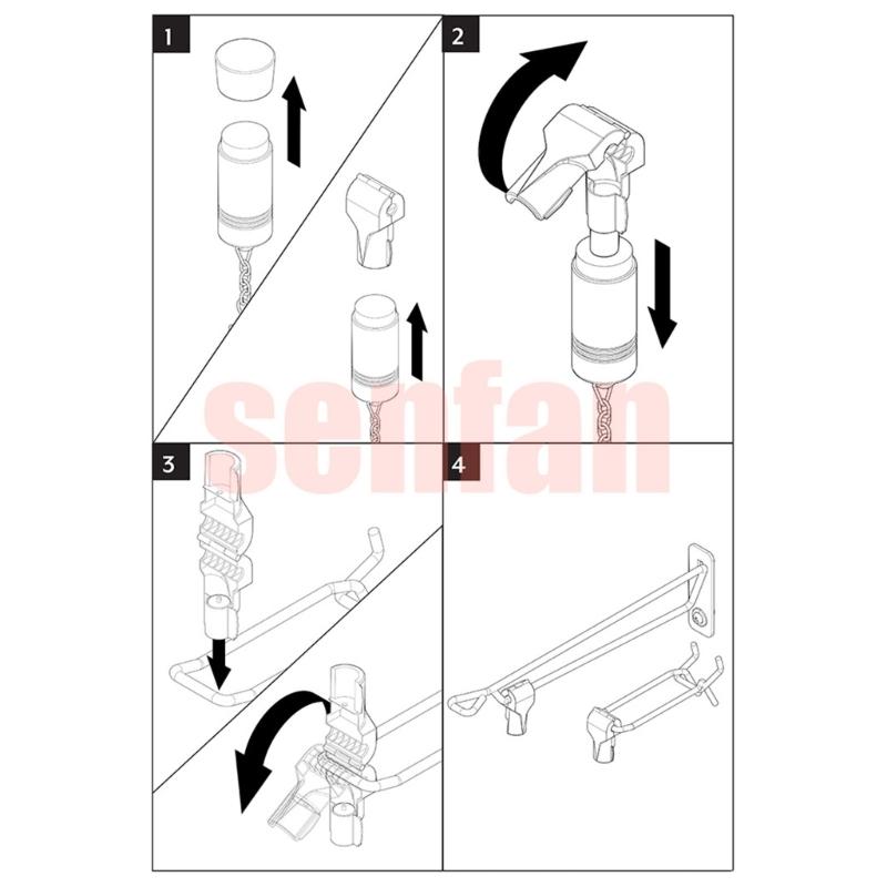 Universals 6mm Hole Anti Theft Hook Fasteners for Shelving Durability ABS Construction Easy Installation