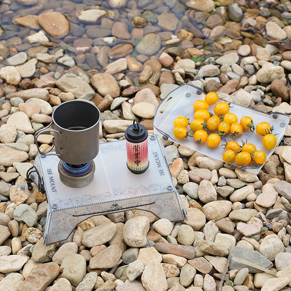 1/2Pcs Ultralight Folding Mini Table Portable Small Folding PP Camping Table and Tray For Outdoor Camping Hiking Equipment