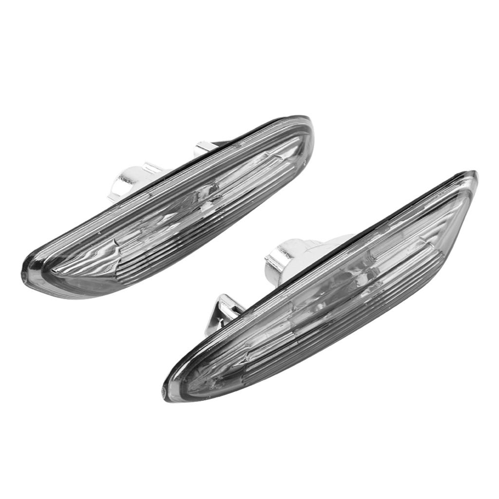2 Stück Seitenmarkierungsblinker ohne Glühbirne für E90 E91 E92 E93 3er 2006 2011 (Grau)