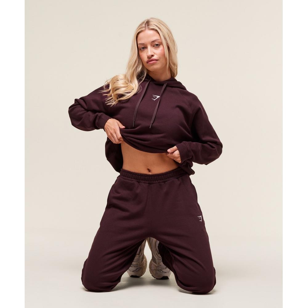 Gymshark Training Oversized Fleece Hoodie Cherry Purple B5a7n Pcds