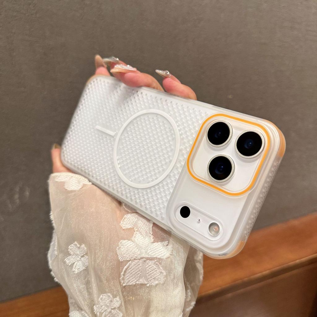 Summer Contrast Color Cooling Mesh Case Is Suitable for IPhone17 ProMax Phone Case and Apple 16 Full Package Drop Protection Case