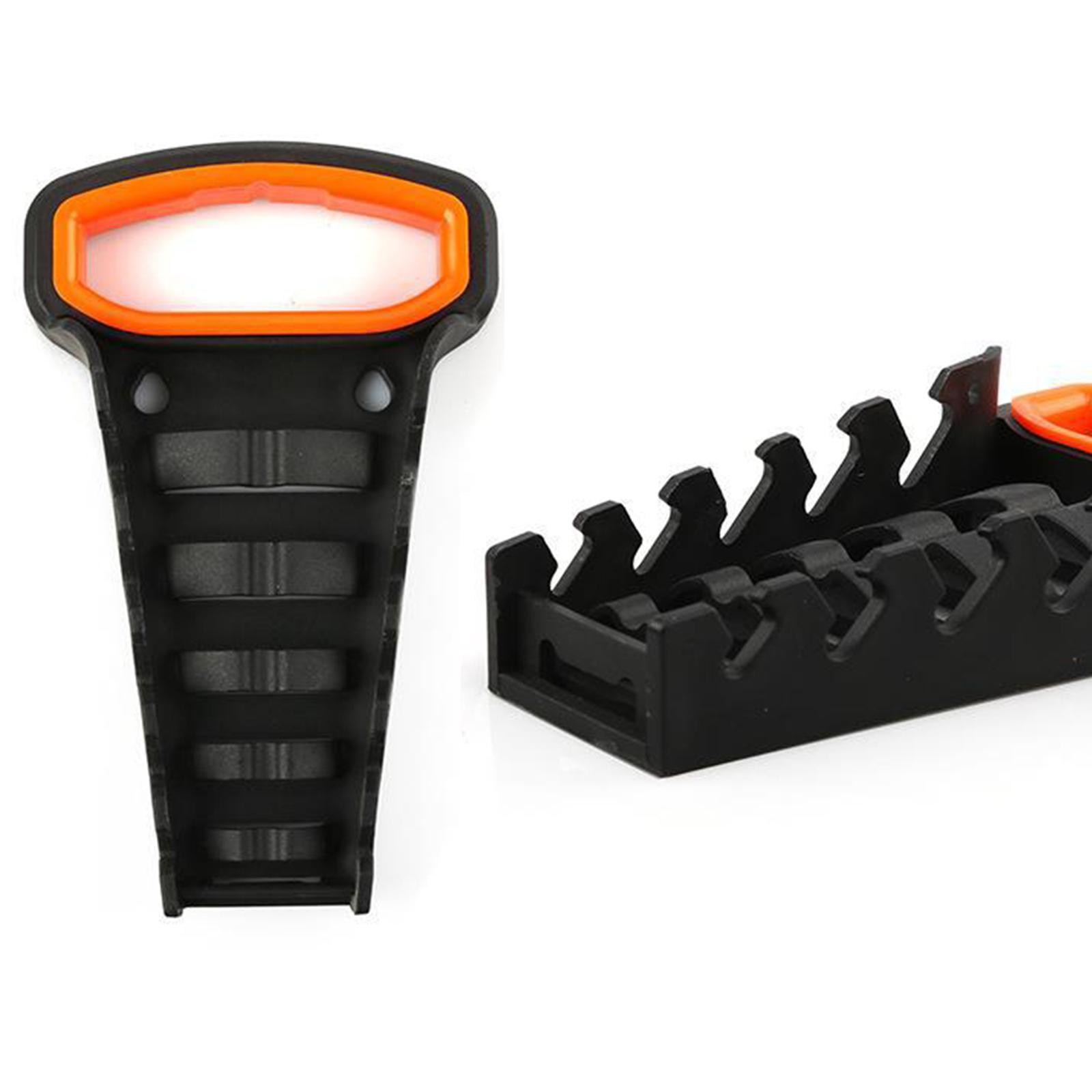 

Многослотовый органайзер для трещоточных ключей, пластиковый держатель для инструментов, кронштейн с ручкой, легкий доступ к ключам и плоскогубцам A