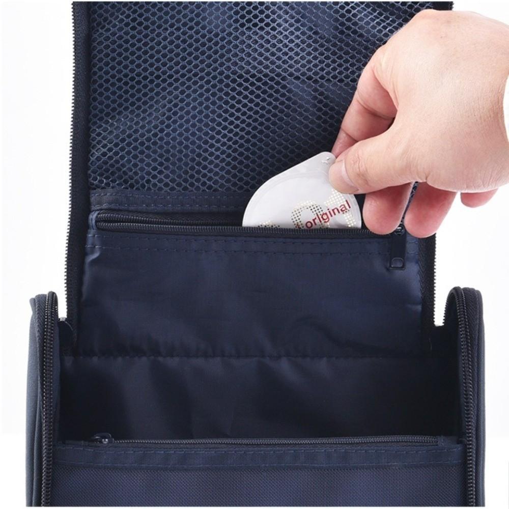 Foldable Travel Cosmetic Bag Waterproof Toiletry Bag Carabiner Folding Wash Bag  Home & Travel