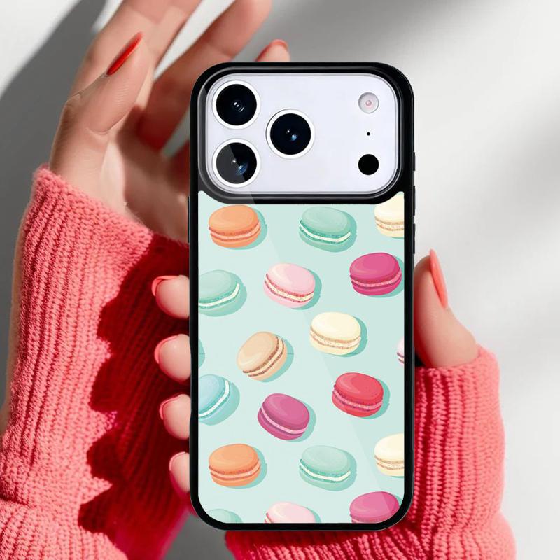 Macarons und Süßigkeiten Handyhülle für iPhone 17 16 15 14 13 Pro Max Rückabdeckung für 12 11 Pro Hülle