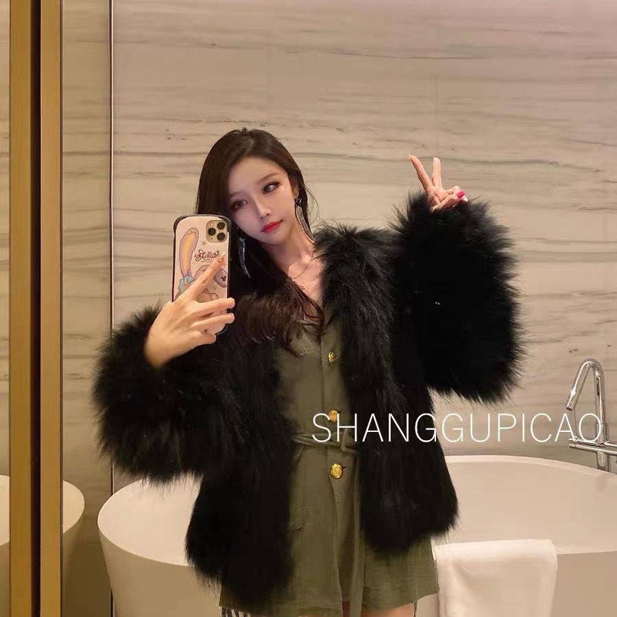 New imitation raccoon fur coat women's winter imitation fur short coat light women's coat
