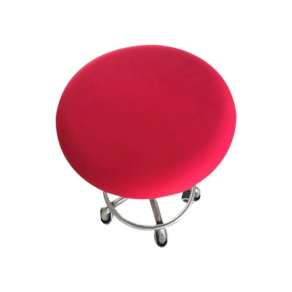 Moderne runde Stuhlhusse Barhockerhusse Elastische Sitzhusse Stuhlschutz Unifarbene Haushaltsstuhl-Überzug Spandex