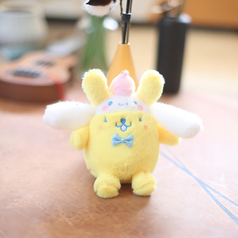 

Adorable Sanrio Kuromi Plush Keychain Soft Pp Cotton Melody Bag Charm Pudding Dog