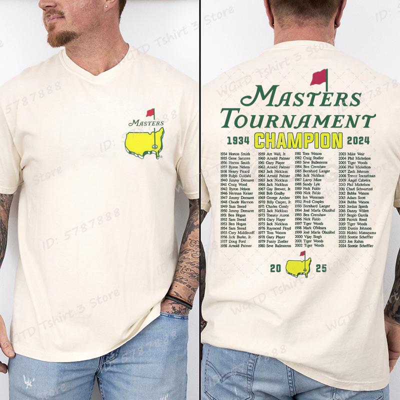 The Masters Golf Tournament Augusta National Champions of Golf TShirt for Men Women Graphic T Shirts Fashion Unisex Tees Tops