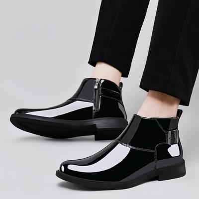 Mode Hohe Qualität Herren Chelsea Boots Echtes Leder Herren Outdoor Schuhe Reißverschluss Wasserdichte Stiefeletten Neu Herren Mode Kleiderstiefel
