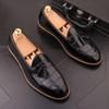 Men's Slip-On Leather Loafers - British Style, Pointed Toe, Business Casual, 2025 Edition.