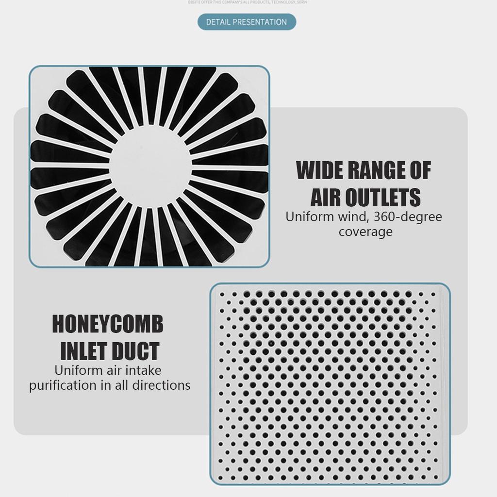 USB Mini Negative Ion Air Purifier Removes Peculiar Smell & Adsorbs Dust Purifies Air For Allergy And Sterilization White