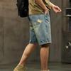 Shorts en jean de marque pour hommes, mode été, pantalon décontracté sept points