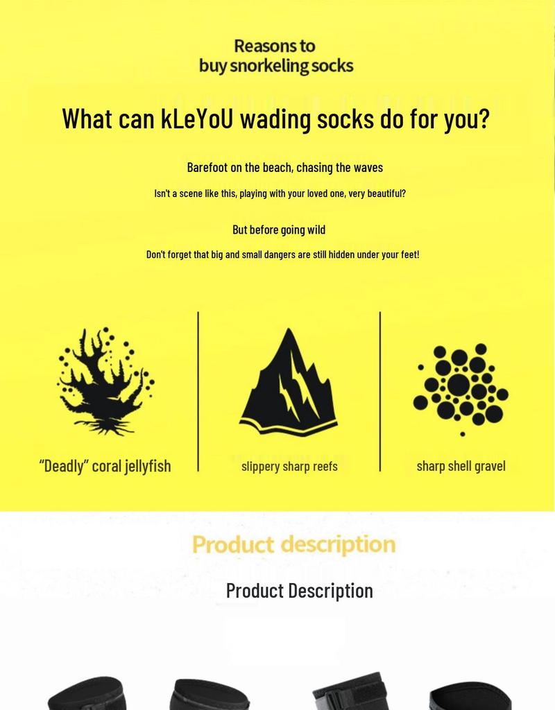 3mm Thick Anti-Sting Surfing & Diving Socks – Warm, Soft Sole for Snorkeling, Swimming & Beach Activities, Unisex
