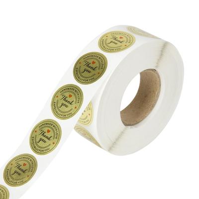 50-500pcs Labels Stickers Round Shape Gold Love Thank You Stickers Seal Labels Scrapbooking For Package Stationery Sticker 1in
