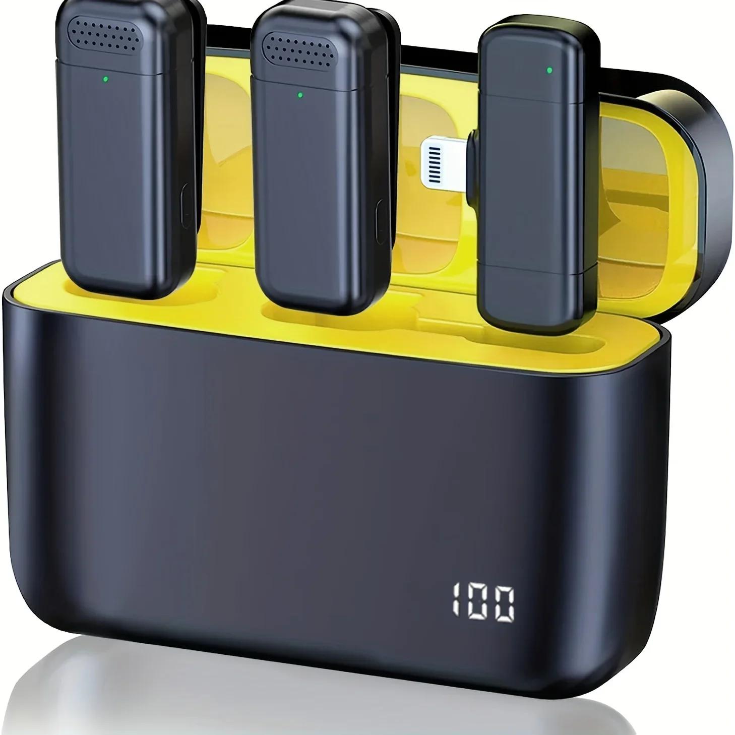 

Беспроводной петличный микрофон K6 Портативный Bluetooth-динамик DJ MIC Игровой микрофон Игровой телефон Интервью YouTube Прямая трансляция чёрный/жёлтый