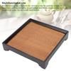 Non Slip Square Serving Tray Solid Wood Dessert Serving Tray Multifunctional Tray  For Coffee Table