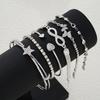 Elegant Sparkling Rhinestone Bracelets Set for Women Butterfly Heart Infinity Star Designs Open Bracelet Daily Wear Jewelry Gift