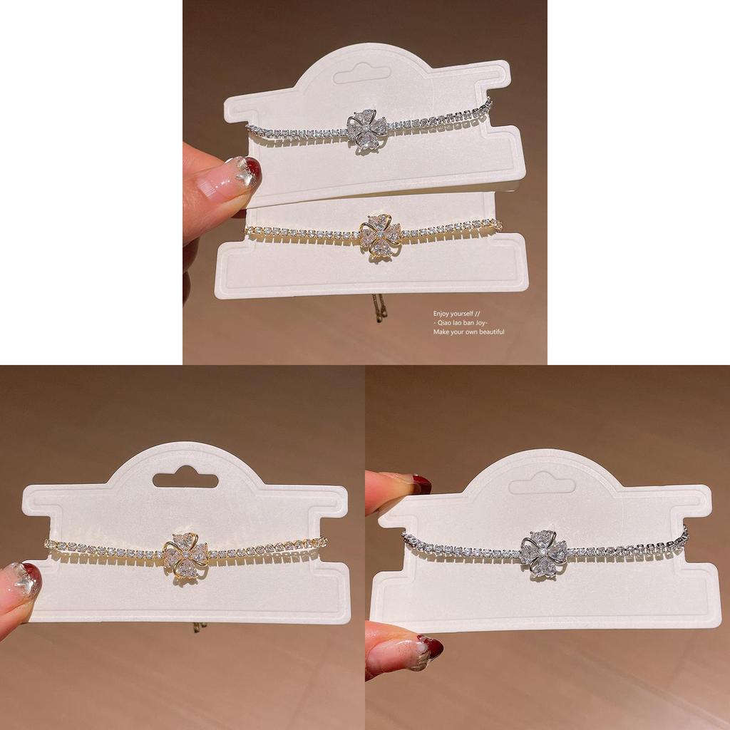 Floral Zirconium Adjustable Bracelet For Women With Elegant And Trendy Style