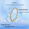 Stainless Steel Bamboo Joint Bracelet - European & American Design with Buckle, Titanium Steel Women's Jewelry.
