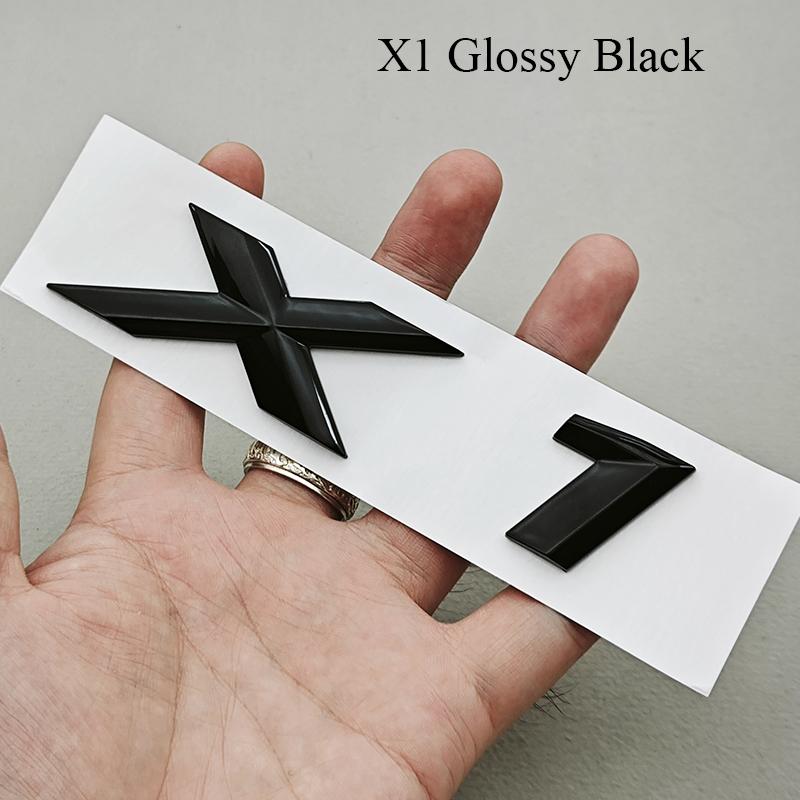 3D ABS Black Chrome Car Letters Rear Trunk Badge X1 X3 Logo Emblem Decals For BMW X1 X3 F48 F25 Sticker Emblem Auto Accessories