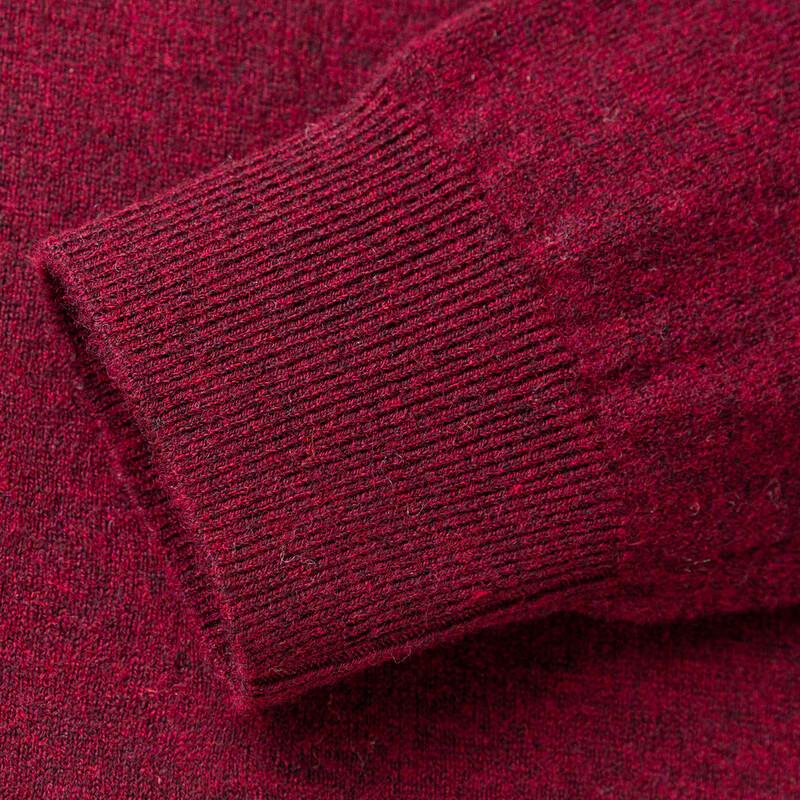 FAPAI Men's 100% Merino Wool Casual Polo Collar Sweater