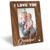 Grandpa Gift, I Love You Grandpa Photo Frame, Holds 4 X 6 Inch Photo, Farmhouse Wooden Picture Frame Gift, Father's Day Gifts for Papa, Grandpa