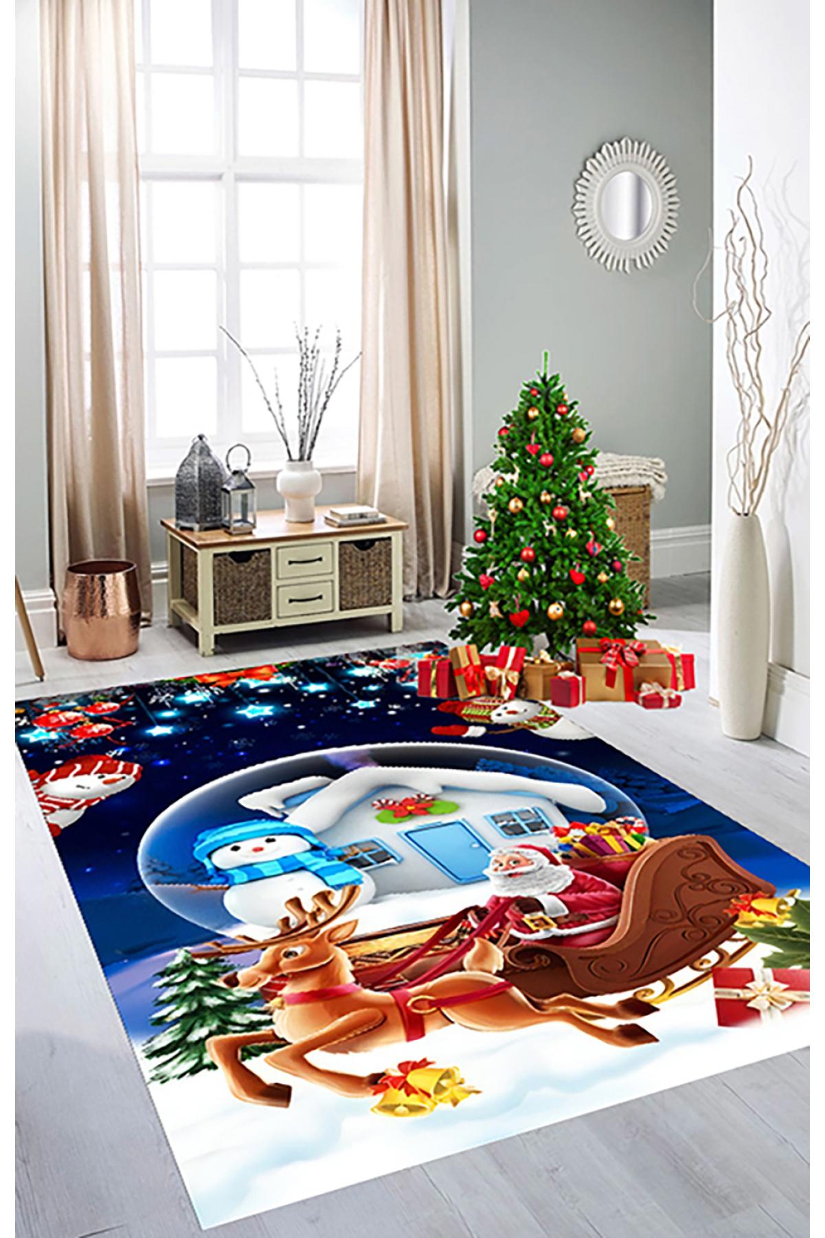 

MD-LİFE HOME Рождественский ковер на нескользящей основе с цифровой печатью MD5174