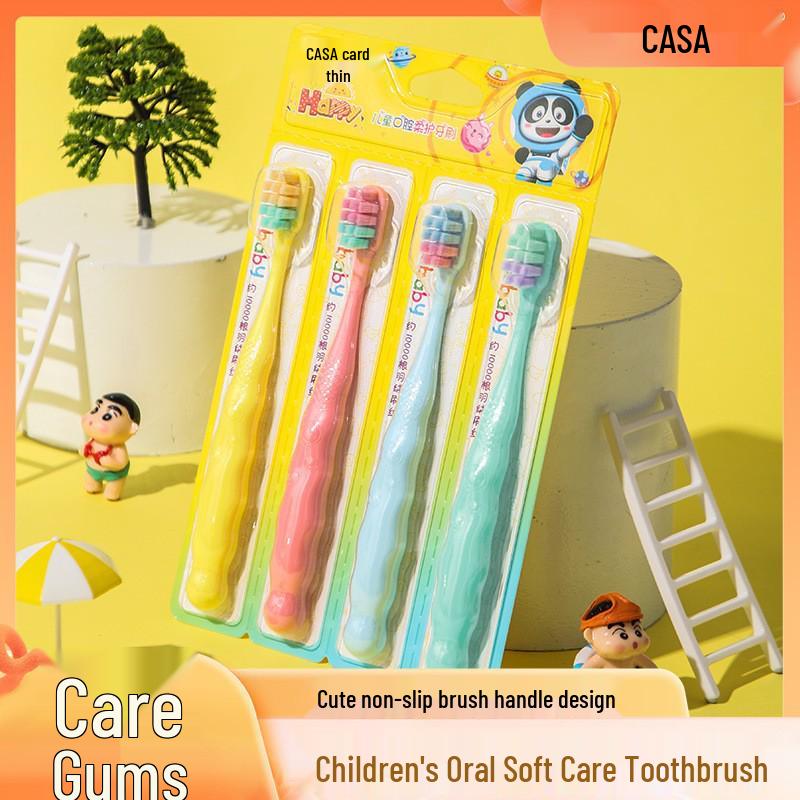 

Children s Soft Bristle Toothbrush for Ages 3-12: Two-Pack for Cleaning and Gum Care, Free Shipping