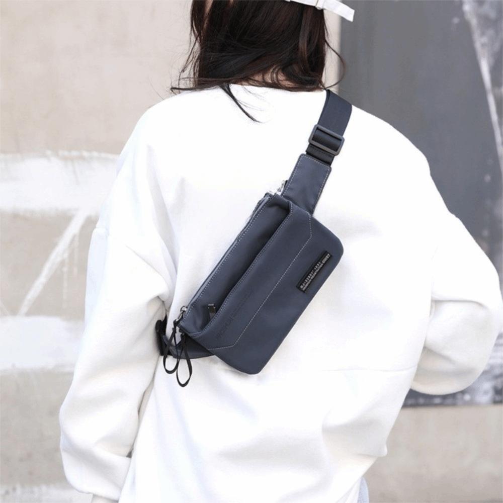 Anti Splash Men's Chest Bag Large Capacity Nylon Sling Shoulder Bag Simple Male Waist Bag  Male