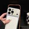 Magnetic Lychee Leather Phone Case for iPhone 17 Pro Max with Crystal Lens Protection