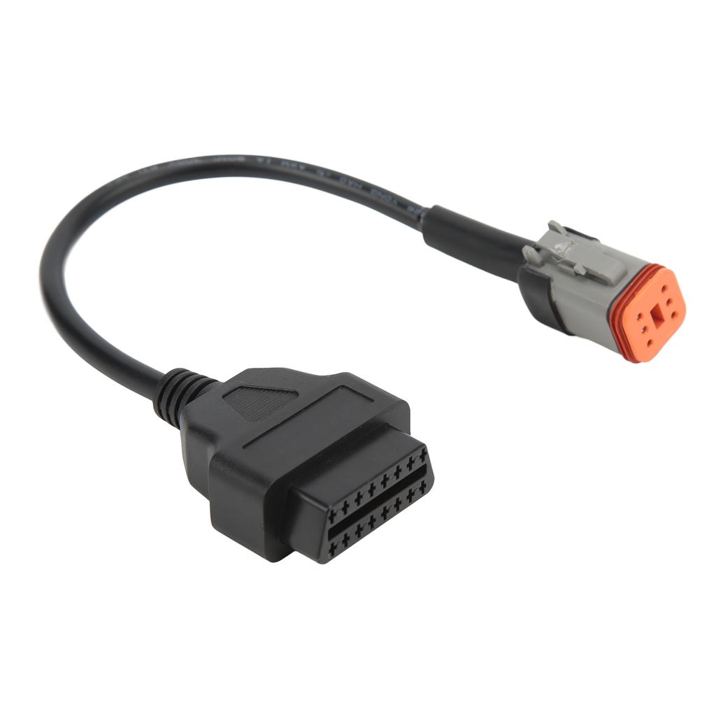 Motorcycle OBD2 6 Pin Diagnostic Adapter Convenient Cable Fuel Efficient for Safe Riding