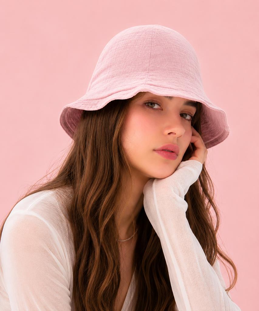 Baseukala Sofia Cotton Wire Bucket Hat (4Colors)