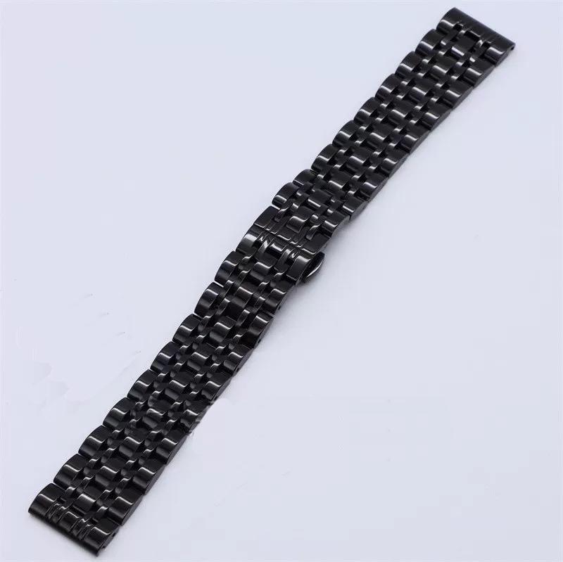 Stainless Steel Solid Seven Bead Watch Band 10 12 13 14 15 16 17 18 19 20 21 22 23 24mm Watch Accessories Watch Straps