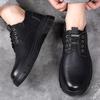 Low Heel Black Man Casual Shoe Plain Adults 2025 Comfortable Summer Sale Luxury Legitimate Trend Leather Shoes for Men