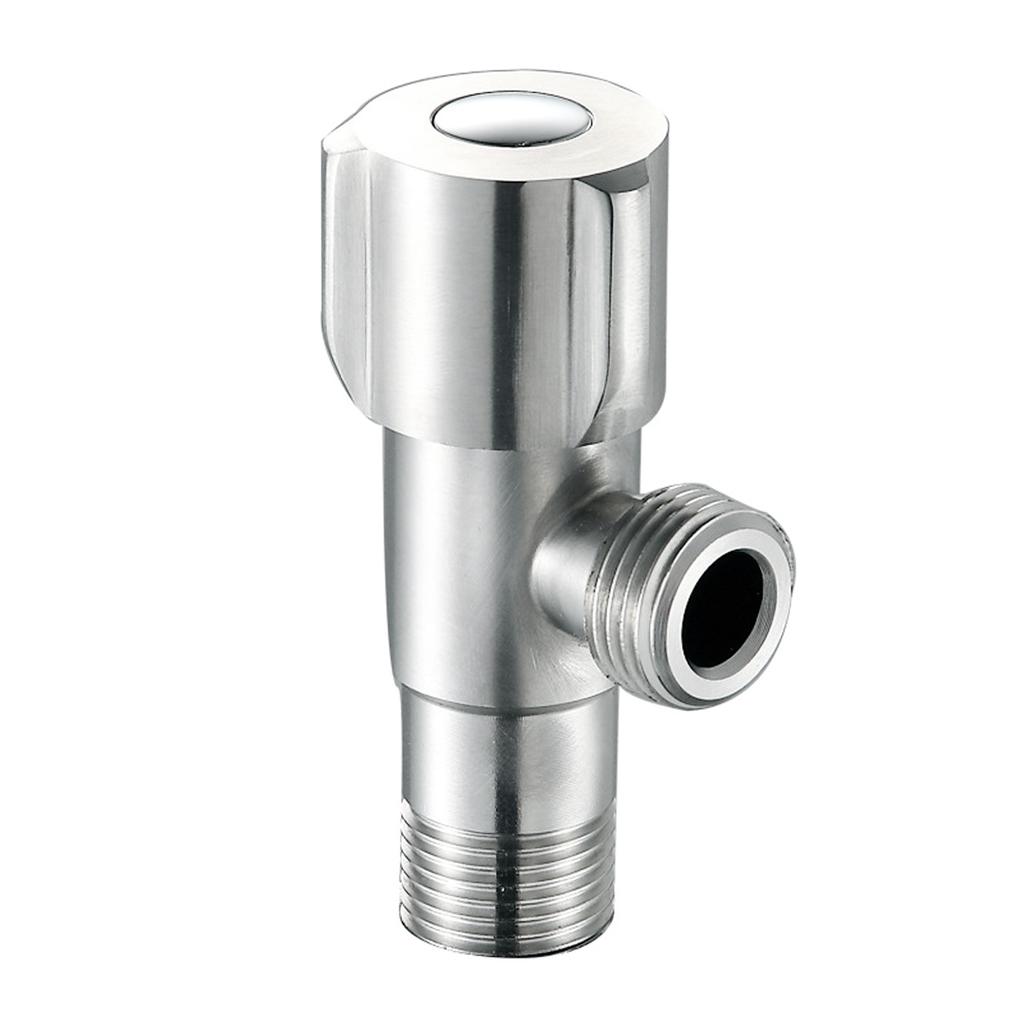 1/2 Essential Metal Angle Stop Valves 304 Stainless Steel Valves Shut Off Solution Perfect for Kitchen Bathroom Toilet