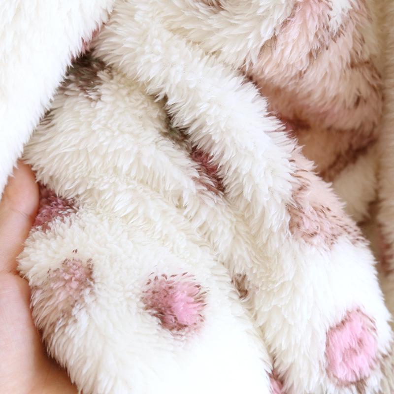 Women's Cozy Flannel Pajama Set – Tulip Rabbit Design for Autumn & Winter