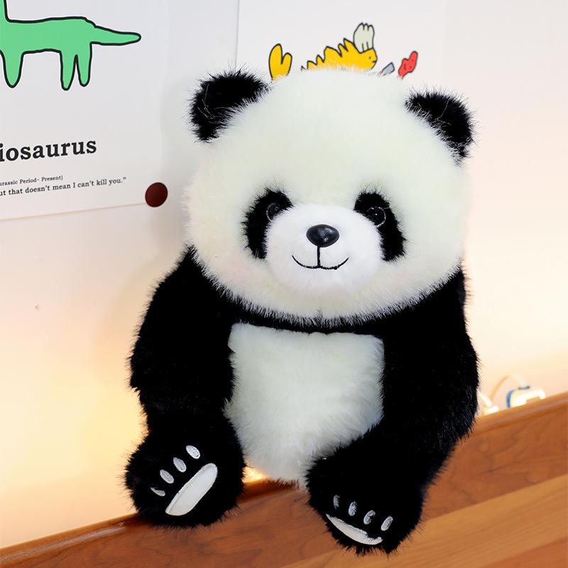 Cute Panda Plush Toy Children's Birthday Gift Zoo Souvenir Activity Ornament Home Throw Pillow