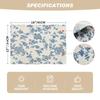 1PC French Pastoral Cloth Placemat Washable Modern Simple Table Mat Coffee Table Plate Pad Blue Floral Cotton Fabric Home Decor