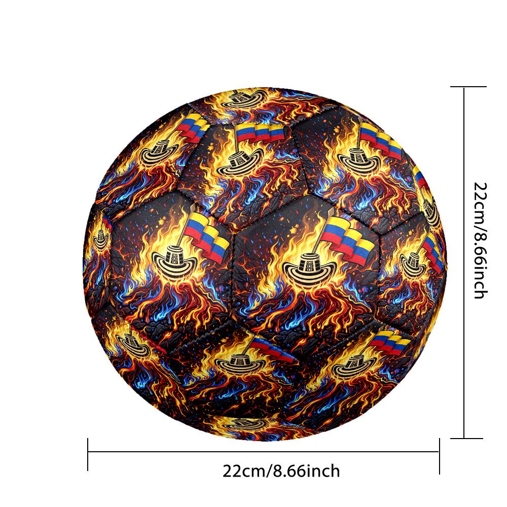 Pallone da Calcio Stampato Colombia Taglia 5 Resistente all'Usura Standard da Allenamento per Adulti Regalo per Appassionati per Partite Sportive Indoor Outdoor
