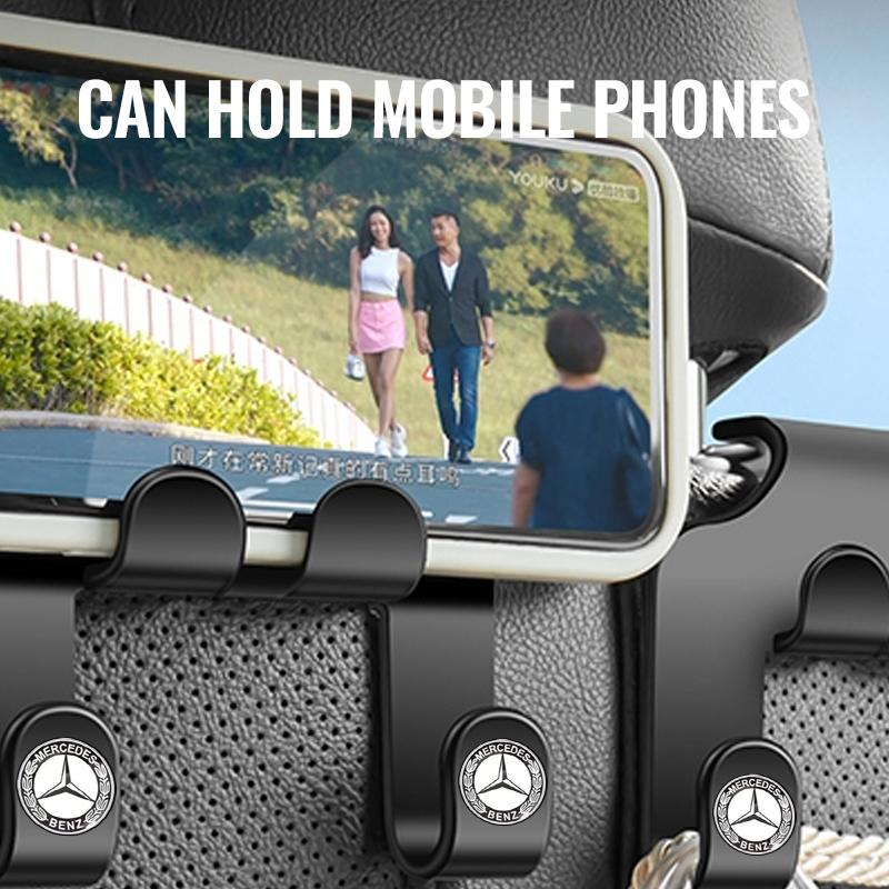 Car Seat Headrest Hook Multifunctional Storage Mobile Phone Holder For Mercedes Benz AMG W124 W202 W203 W204 W210 W211